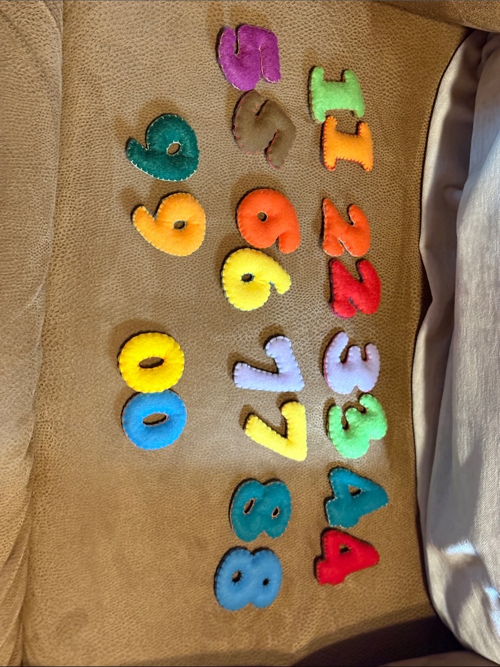 Soft Felt Number Set - Multicolor Educational Counting Toy. Handmade